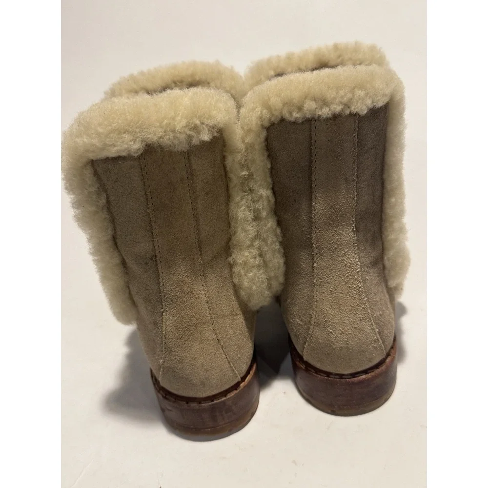 lucchese boots womens chelsea leather beige 6.5